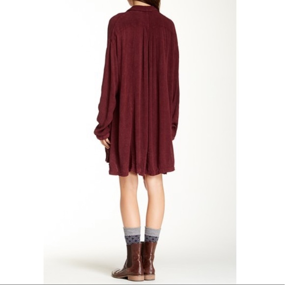 Free People Burgundy Mini Dress - Picture 2 of 9